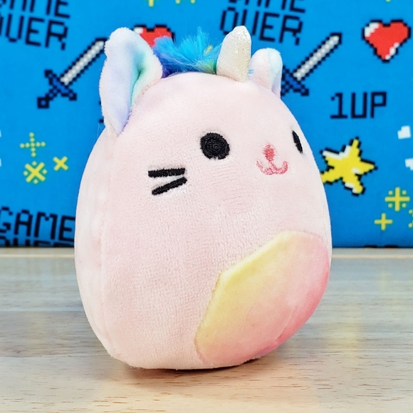 Squishmallow Sabrina the Caticorn 3.5" Clip UltraSoft Stuffed Plush Toy NWT - Picture 2 of 12
